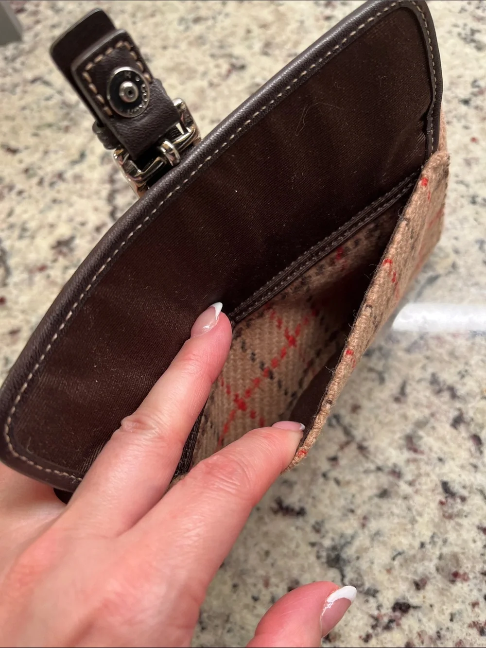 Coach Vintage Tweed Wristlet EUC
